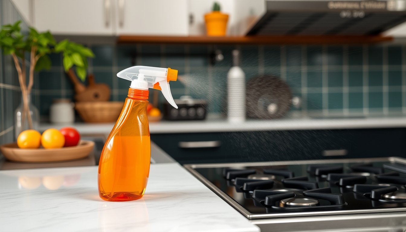 10 truques para limpar a cozinha em menos de 10 minutos e garantir brilho - 4 Spray multiuso para brilho instantâneo