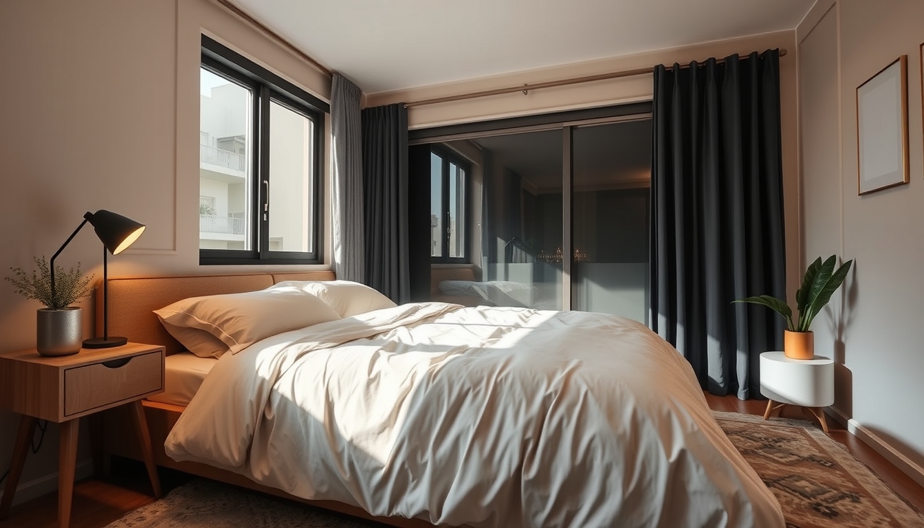 7 dicas práticas para dormir melhor em apartamentos pequenos – conforto e qualidade garantidos - 1 Controle a iluminação com cortinas blackout