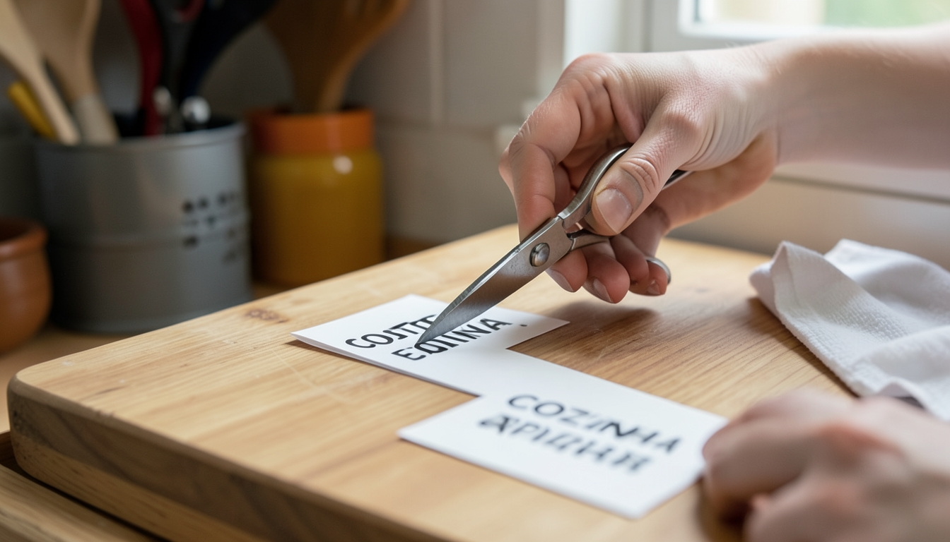 Como montar um sistema de etiquetas que transforma a organização da sua casa - 4 Corte e aplique