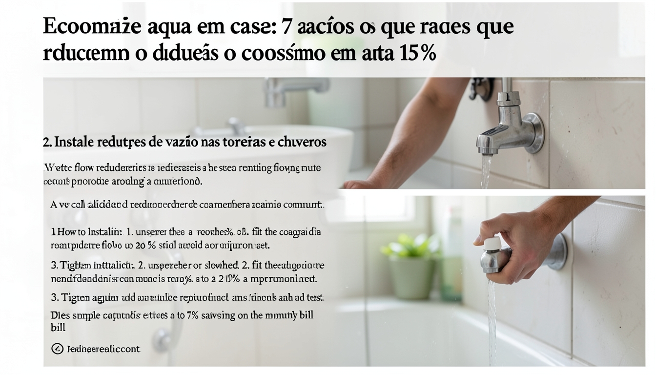 Economize água em casa: 7 ações que reduzem o consumo em até 15 % - 2 Instale redutores de vazão nas torneiras e chuveiros